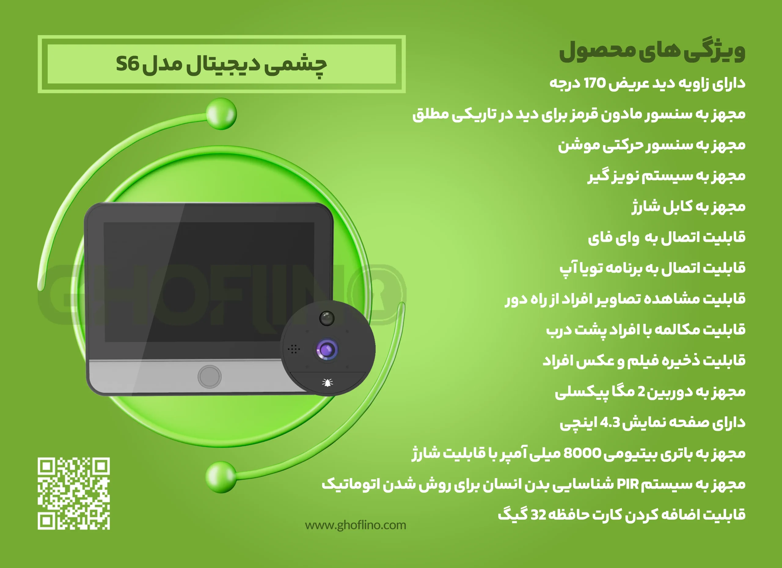 کاتالوگ چشمی دیجیتال درب S6